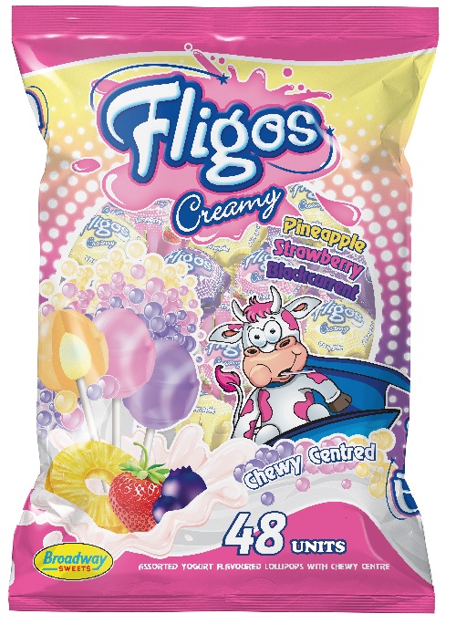 Fligos Lollipops 48 Assorted Yogurt Flavour Fligos Lollipops 48 Assorted Yogurt Flavour